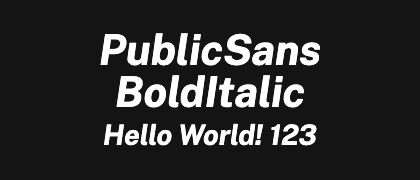 PublicSans-BoldItalic