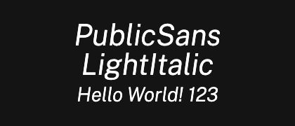 PublicSans-LightItalic